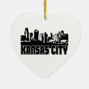 Kansas City Skyline Ceramic Tree Decoration