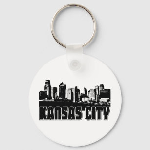 Kansas City Skyline Key Ring