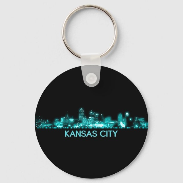 Kansas City Skyline Key Ring (Front)
