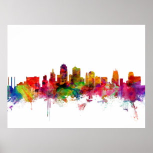Kansas City Skyline Poster