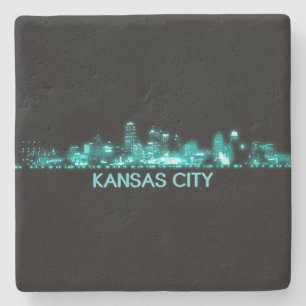 Kansas City Skyline Stone Coaster