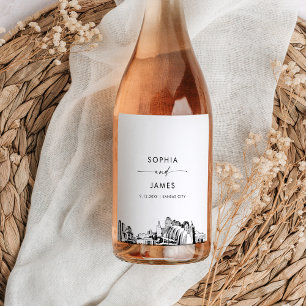 Kansas City Skyline Wine Label