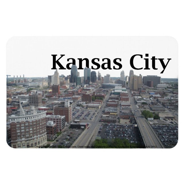 Kansas City Skyline with Kansas City in the Sky Magnet (Horizontal)