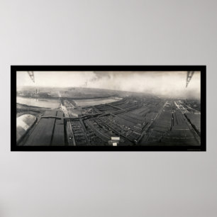 Kansas City Stockyards Photo 1907 Poster