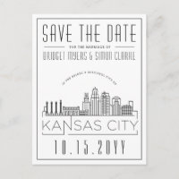 Kansas City | Stylised Skyline Save the Date