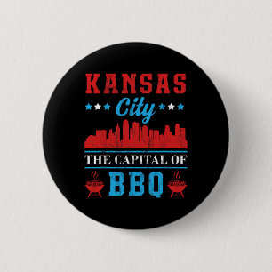 Kansas City The Capital Of Bbq 6 Cm Round Badge