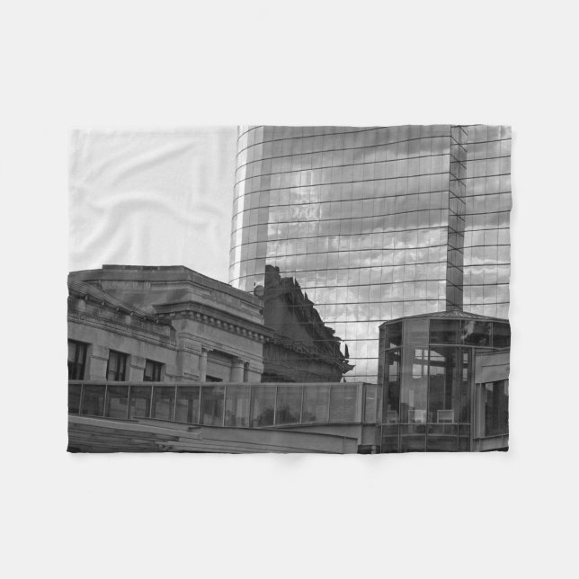 Kansas City The Link Architecture Photo Fleece Blanket (Front (Horizontal))