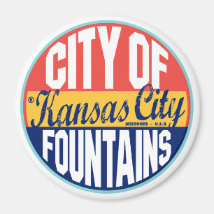 Kansas City Vintage Label Magnet