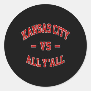 Kansas City Vs. All Yall Retro Kansas City Classic Round Sticker