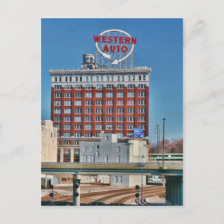 Kansas City's Western Auto Sign Postcard