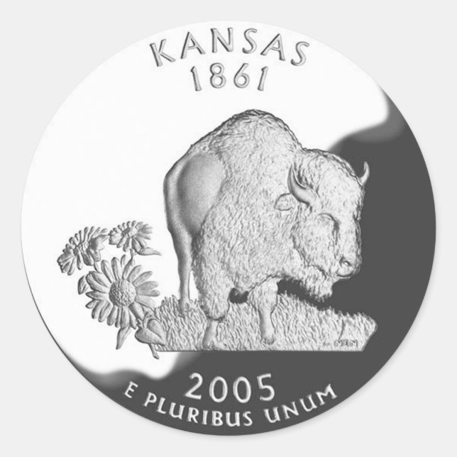 Kansas Classic Round Sticker (Front)