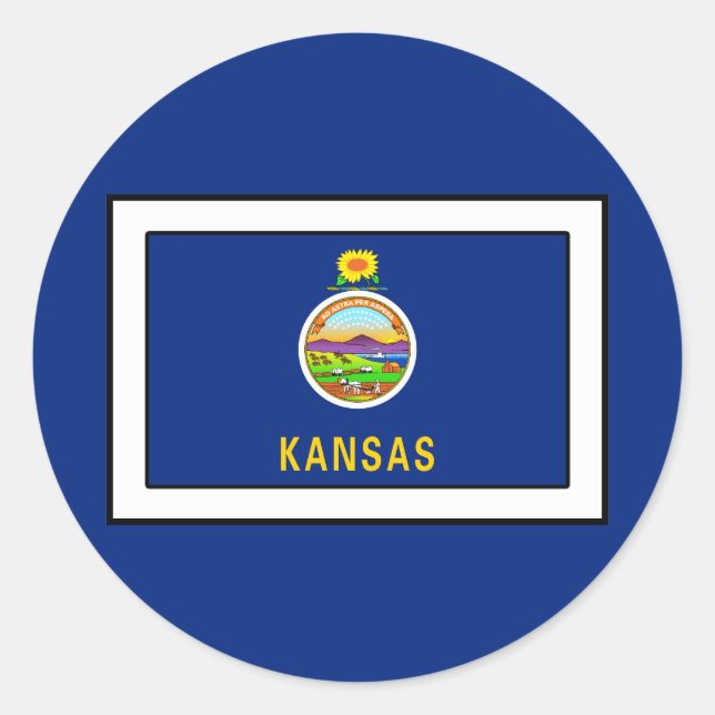 Kansas Classic Round Sticker (Front)