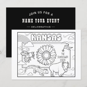 kansas colour me collage invitation