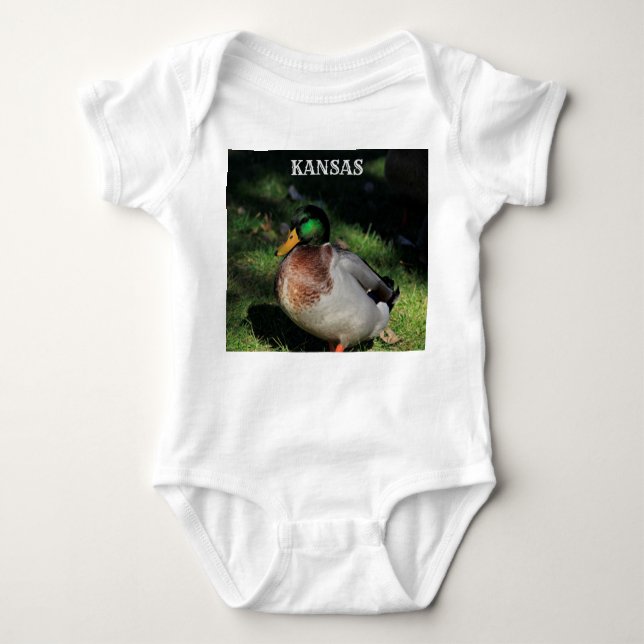 Kansas Colourful Duck/Rabbit Baby Bodysuit (Front)