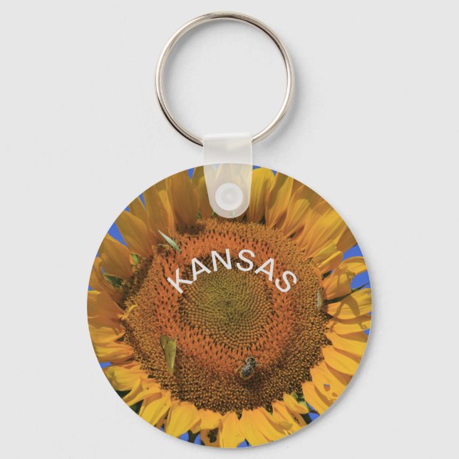 Kansas colourful Sunflower  Key Ring (Front)