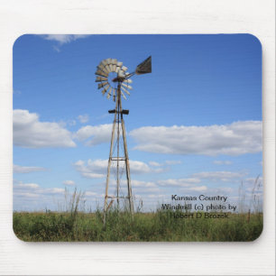 Kansas Country Windmill Mouse Pad