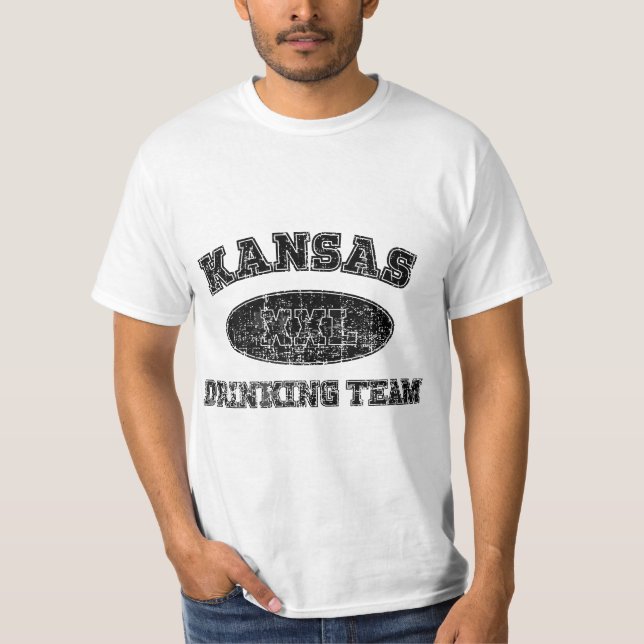 Kansas Drinking Team  T-Shirt (Front)