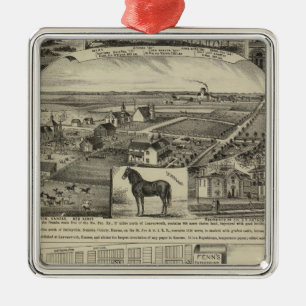 Kansas Farms Metal Ornament