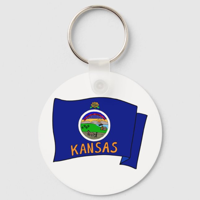 Kansas Flag Key Ring (Front)