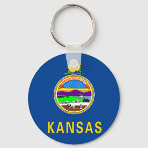 Kansas flag key ring