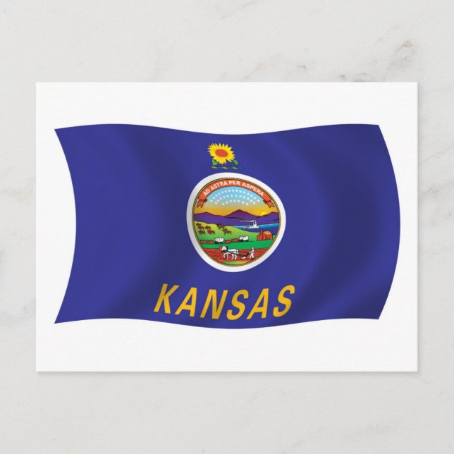 Kansas Flag Postcard (Front)