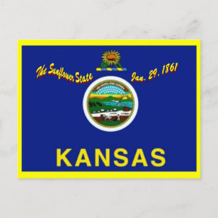 Kansas Flag Postcard