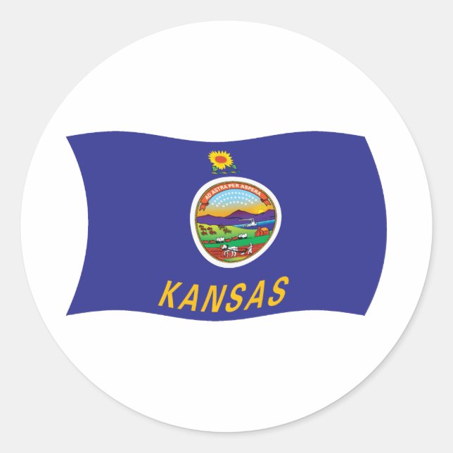 Kansas Flag Sticker (Front)
