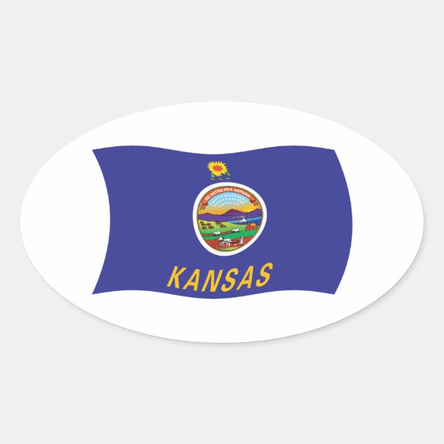 Kansas Flag Sticker (Front)