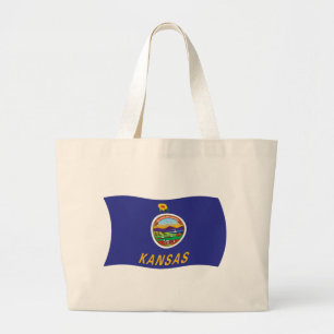 Kansas Flag Tote Bag