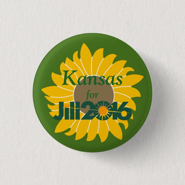 Kansas for Jill Stein Button (Front)