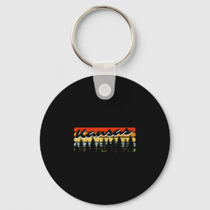 Kansas Forest Sunset Trees Cabin Theme Souvenir  Key Ring