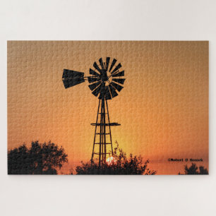 Kansas Golden Sunset Jigsaw Puzzle