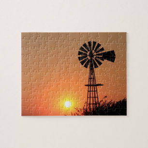 Kansas Golden Sunset Jigsaw Puzzle