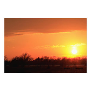 Kansas Golden Sunset Photo Enlargement Print
