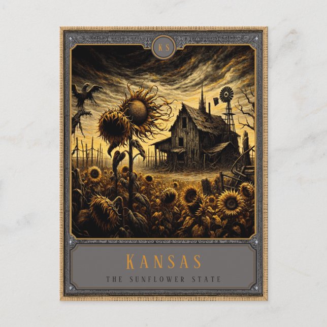 Kansas | Gothic Art Postcard (Front)