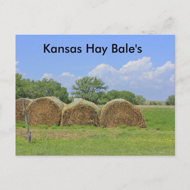 Kansas Hay Bale's Post Card (Front)