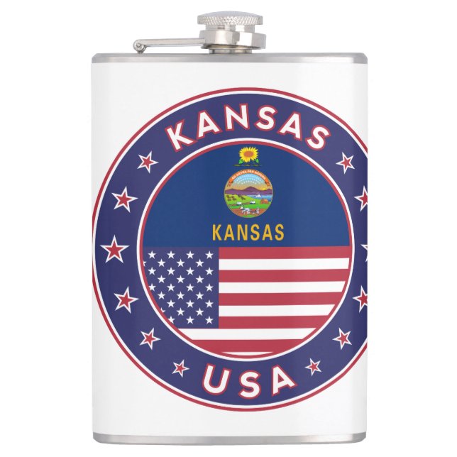 Kansas Hip Flask (Front)