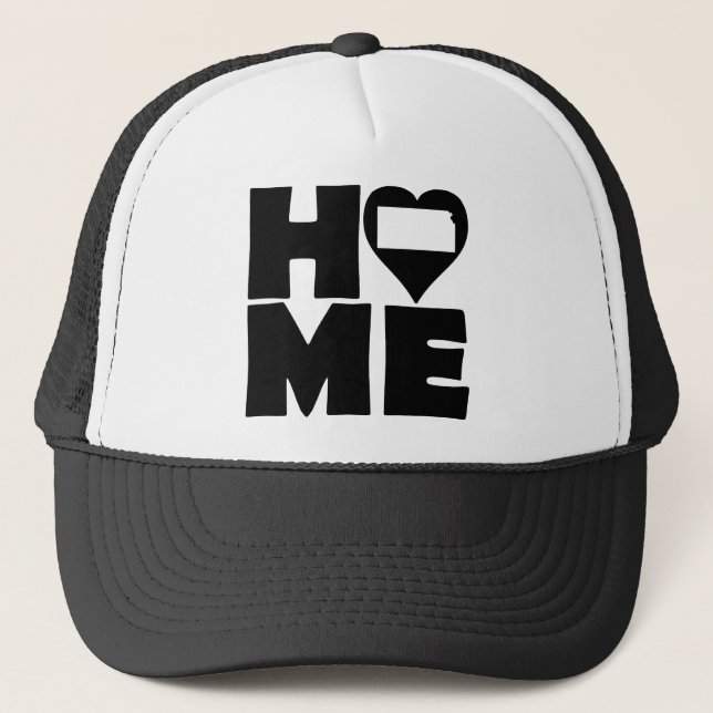 Kansas Home Heart State Ball Cap Trucker Hat (Front)