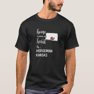Kansas Home Is Where The Heart Is Hodgeman County T-Shirt