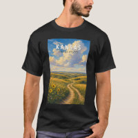 Kansas Illustration Travel Art Vintage