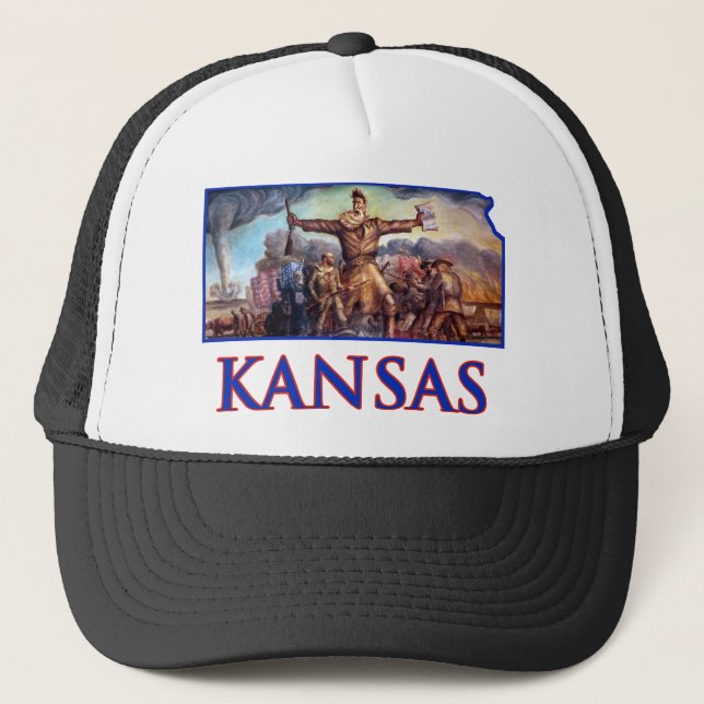 Kansas John Brown and the Tragic Prelude Trucker Hat (Front)