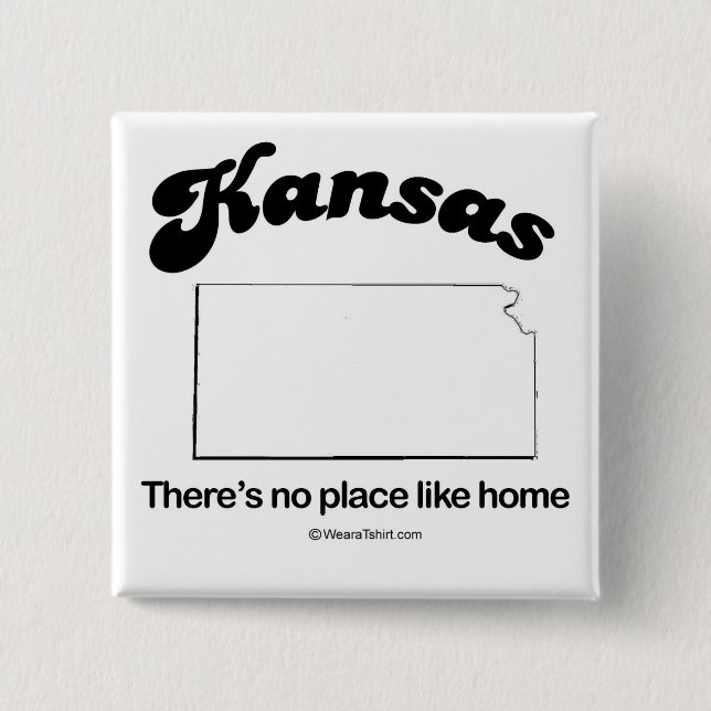 KANSAS - "KANSAS STATE MOTTO" T-shirts and Gear 15 Cm Square Badge (Front)