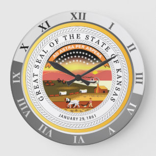 Kansas Large Clock