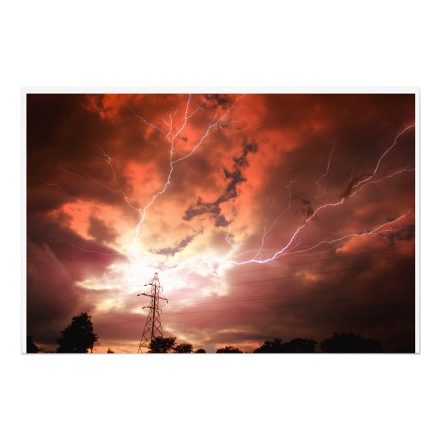 Kansas Lightning Storm PHOTO ENLARGEMENT (Front)