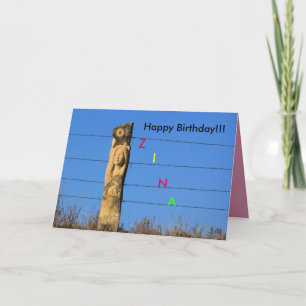 Kansas Limestone Carving Birthday Greeting Card