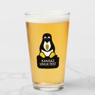 Kansas Linux Fest Beer Glass