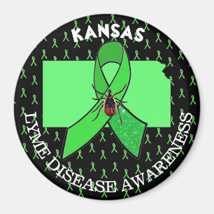 Kansas Lyme Disease Awareness Magnet