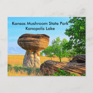 Kansas Mushroom State Park Kanopolis POST CARD