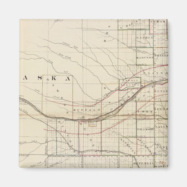 Kansas, Nebraska 2 Magnet (Front)