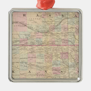 Kansas, Nebraska Metal Ornament